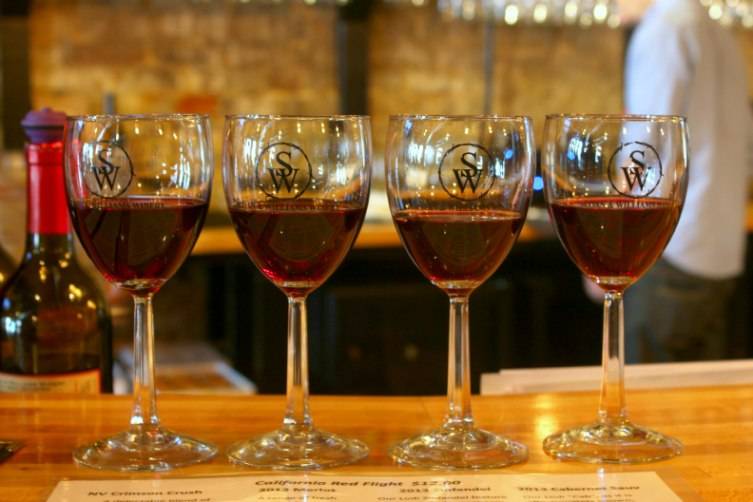 We enjoyed a flight of red wine at Sloan and Williams Winery.