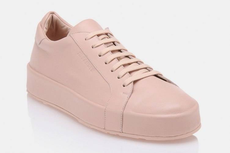pastel pink sneakers