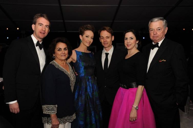 Galas Chairs Robert and Ana Barlick with Maggie and Armando Codina and MCB dancers Callie Manning and Didier Bramaz at MCB’s 30th Anniversary Gala