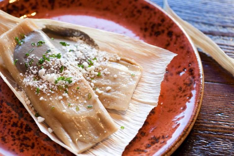 Chicken adobo tamales are fragrant and delicious.