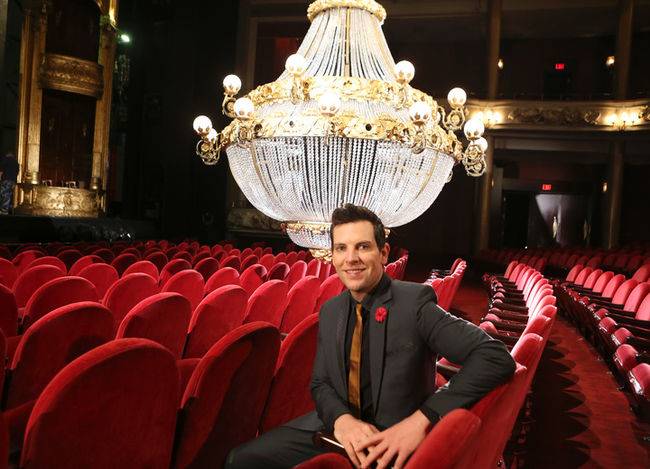 Chris Mann (Phantom) and the iconic chandelier
