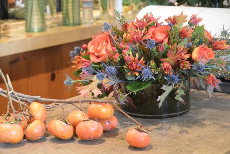 Broncos-inspired floral arrangement by Bloomers. 