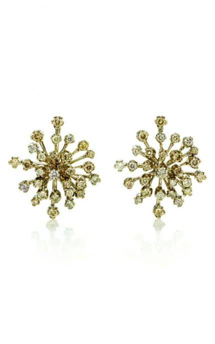 H.Stern Snowflake Earrings in 18K Noble Gold with diamonds