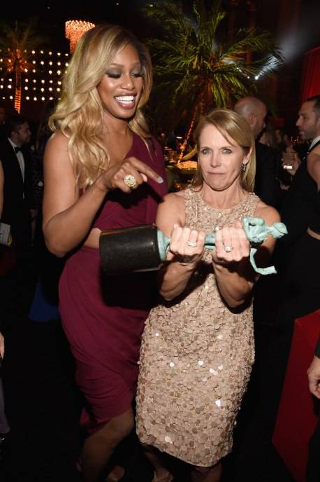 Laverne Cox and Katie Couric 