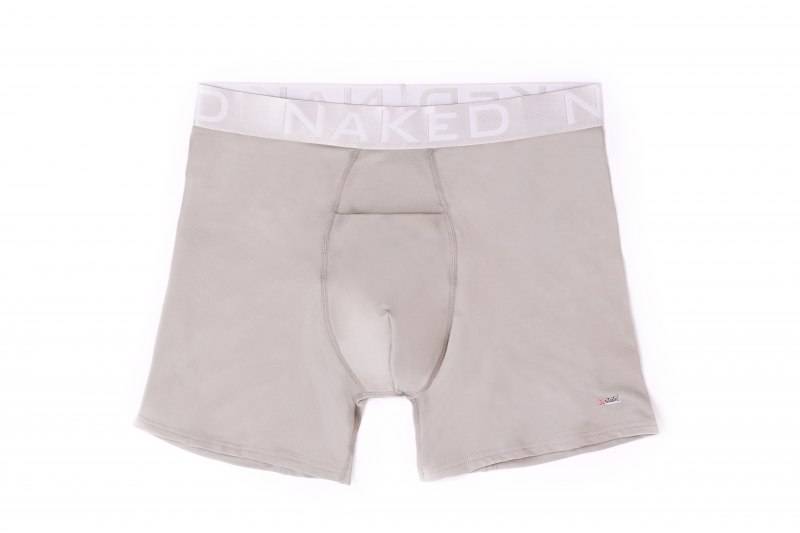 Naked Silver Boxer Briefs