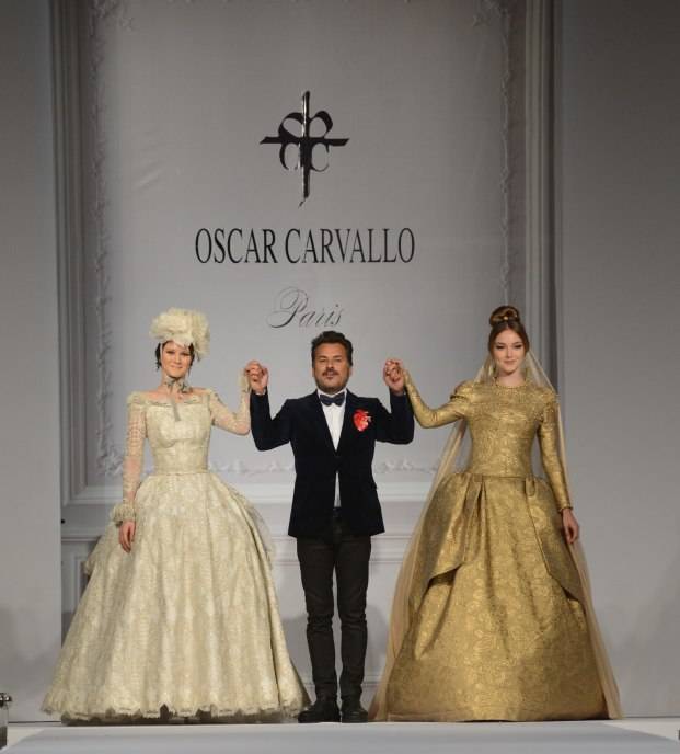 Oscar Carvallo Fashion Final with patient Alessandra in white