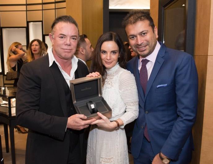 Shareef Malnik, Gabrielle Anwar, and Kamal Hotchandani