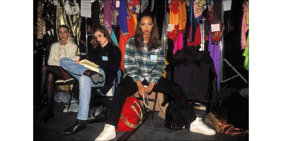 Tyra Banks at Yves Saint Laurent, 1992