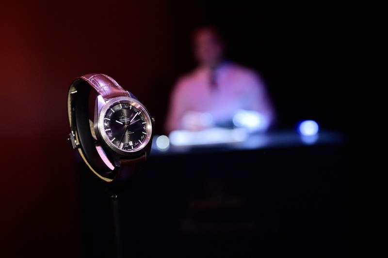 OMEGA watch on display at the launch of the Globemaster, the worlds first master chronometer  
