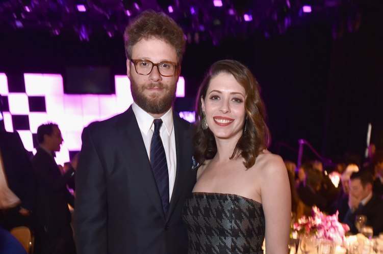 Seth Rogen and Lauren Miller attend the 24th annual Alzheimer's Association "A Night at Sardi's" 