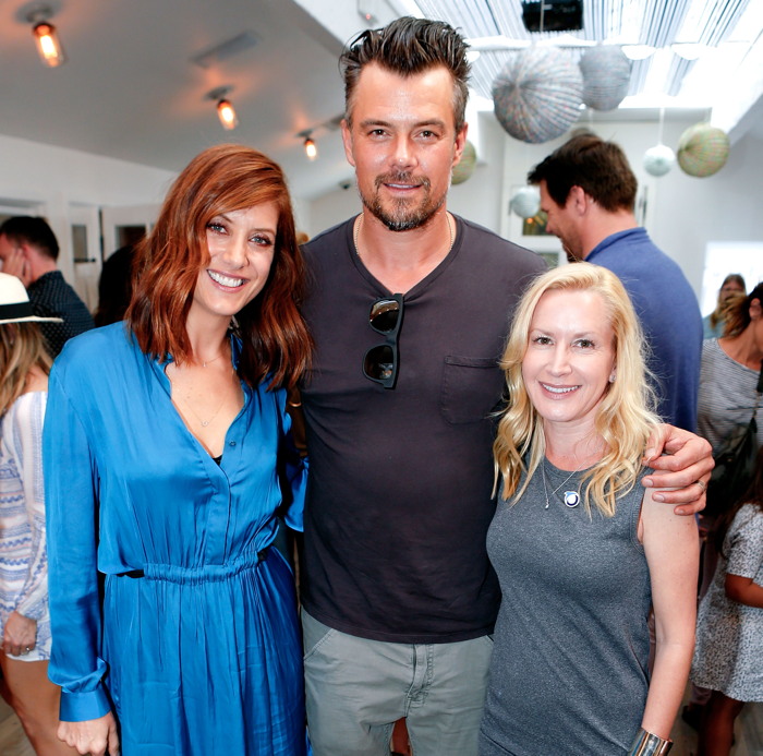 Kate Walsh, Josh Duhamel and Angela Kinsey attend the partnership celebration between TOMS and Oceana to help save the sea turtles on March 24, 2016 at Au Fudge 