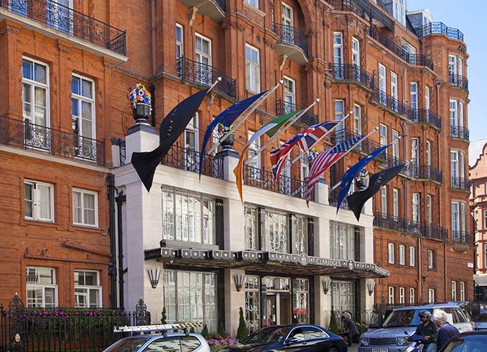 Claridge's London with Qatari Flag