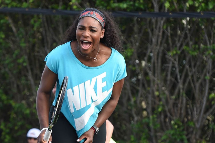 Serena Williams at the sixth annual Ritz-Carlton Key Biscayne Miami All-Star Charity Tennis Event 