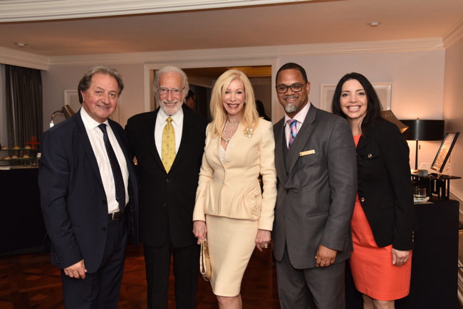  The Ritz-Carlton’s president and chief operating officer Herve Humler, Ted Deikel, Pam Deikel, Mwanza Major, and Marianne Arata