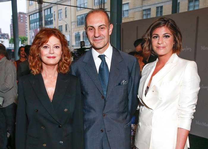 Susan Sarandon, (wearing Max Mara), Luigi Maramotti, Maria Giulia Maramotti