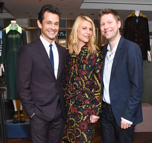 Hugh Dancy and Claire Danes, wearing Burberry; Christopher Bailey