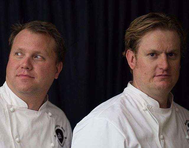 Pastry chef Aaron Toensing and chef de cuisine, Erik Lowe. 