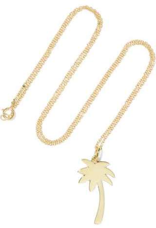 Large Palm Tree 18-karat gold necklace, $825