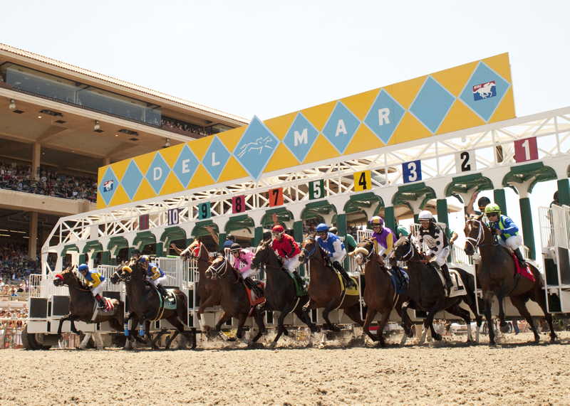 The gate fly open to kick off the 2013 Del Mar racing season 