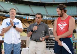 Host Will Ferrell, Inaugural Kershaw’s Challenge Impact Award Honoree Dennis Gilbert and Clayton Kershaw