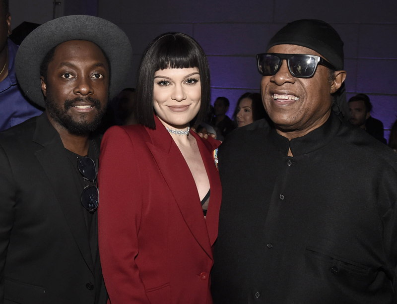 will.i.am, Jessie J and Stevie Wonder attend onePULSE: A Benefit for Orlando at NeueHouse Hollywood 