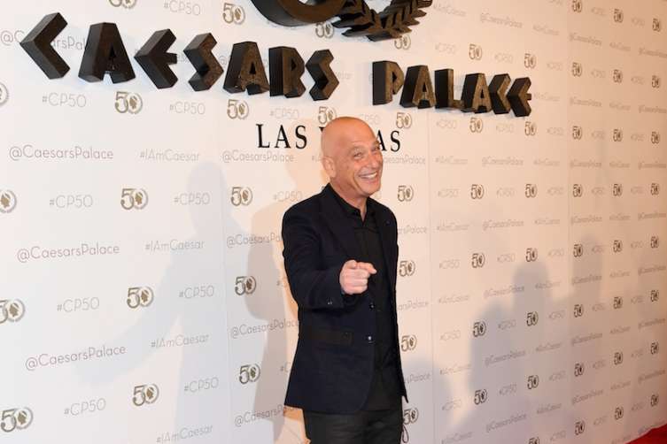Howie Mandell hams it up on the red carpet at Caesars Palace. 