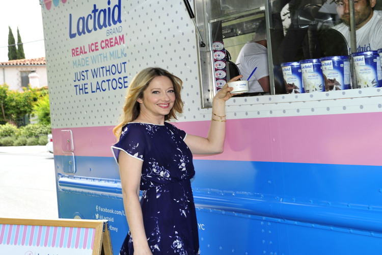 - Los Angeles, CA - 05/24/2016 - Judy Greer beats the heat - and her Dairy Envy - with a delicious LACTAID Ice Cream sundae created by Milk Bar in LA -PICTURED: Judy Greer -PHOTO by: Michael Simon/startraksphoto.com -MS321461 Editorial - Rights Managed Image - Please contact www.startraksphoto.com for licensing fee Startraks Photo Startraks Photo New York, NY For licensing please call 212-414-9464 or email sales@startraksphoto.com Image may not be published in any way that is or might be deemed defamatory, libelous, pornographic, or obscene. Please consult our sales department for any clarification or question you may have Startraks Photo reserves the right to pursue unauthorized users of this image. If you violate our intellectual property you may be liable for actual damages, loss of income, and profits you derive from the use of this image, and where appropriate, the cost of collection and/or statutory damages.