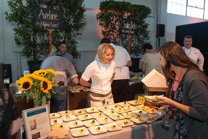 A chef serves up bites at Eat Drink SF 2015