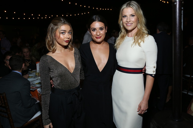 Sarah Hyland, Lea Michele, and Ali Larter pose together at the annual No Kid Hungry dinner in Los Angeles 