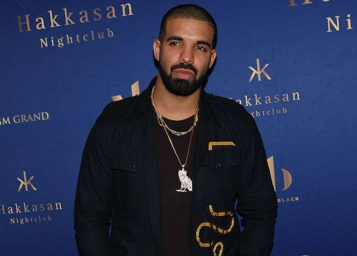 Drake arrives at his official concert after-party with Virginia Black at Hakkasan Las Vegas Restaurant and Nightclub.