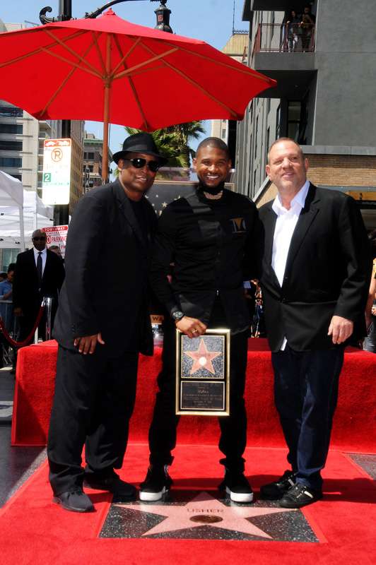 TK, Usher and Harvey Weinstein 