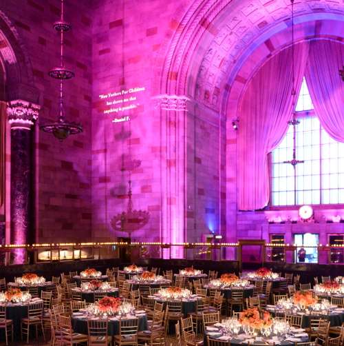 The decor for the gala held at Cipriani 42nd Street