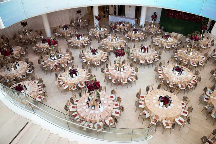 An aerial view of the luncheon 