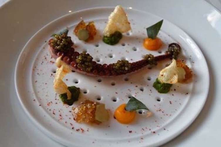 Octopus "pot au feu" with golden ostetra caviar at Restaurant Guy Savoy