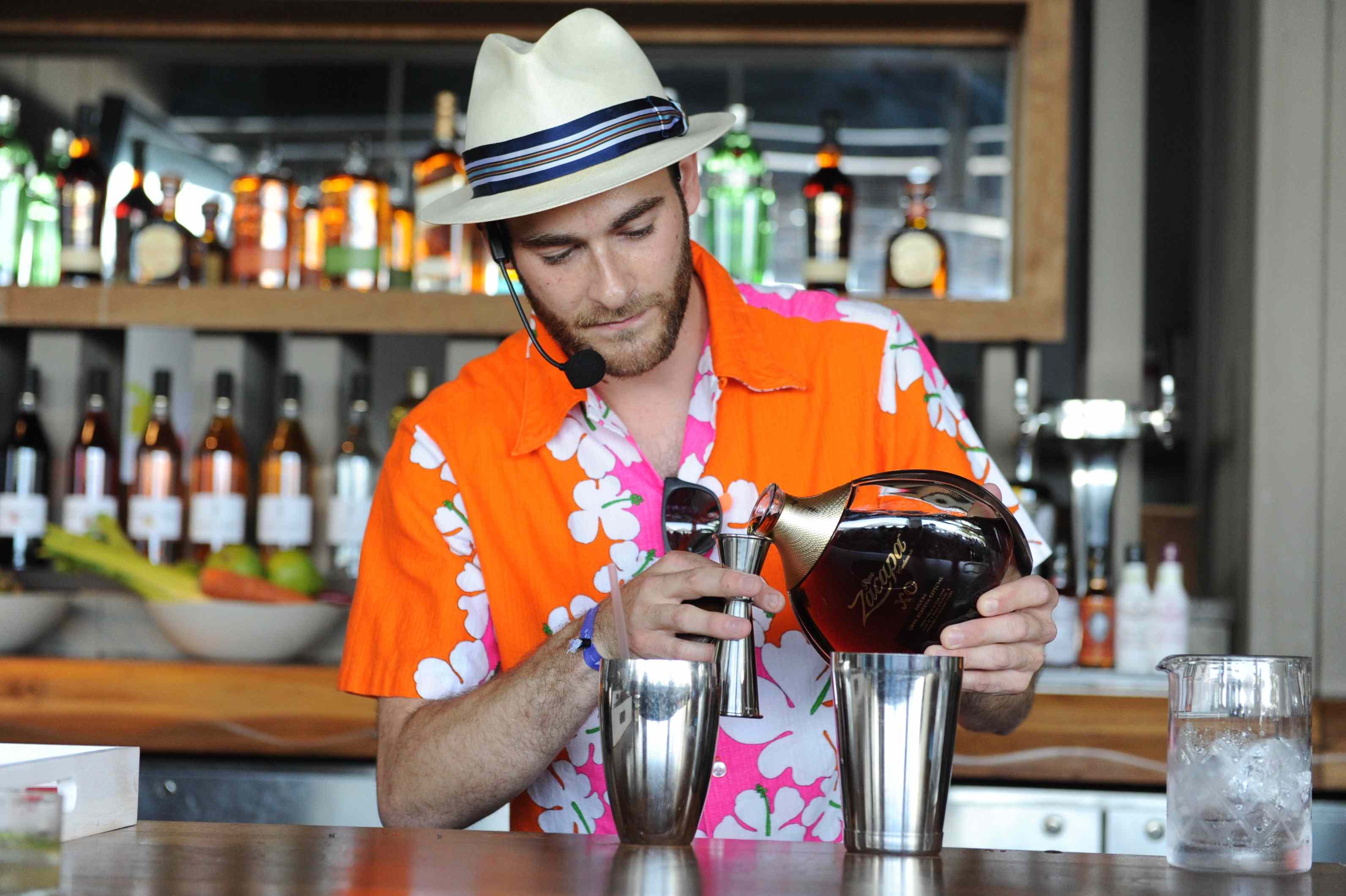 U.S.A. Bartender Andrew Meltzer at the Pool Party Challenge