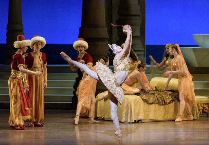 Lia Cirio and Boston Ballet in Ivan Liška's Le Corsaire; photo by Liza Voll, courtesy of Boston Ballet