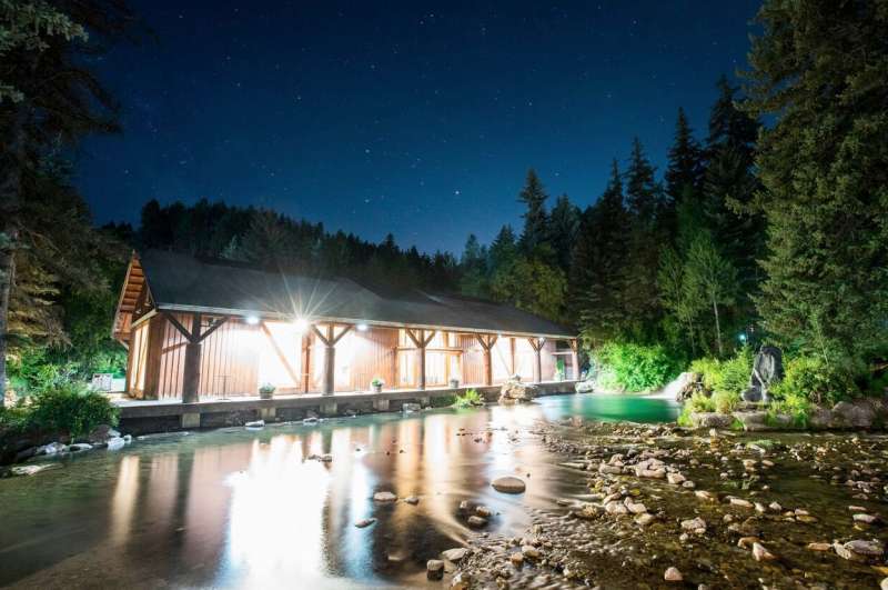 The Sundance Mountain Resort at night