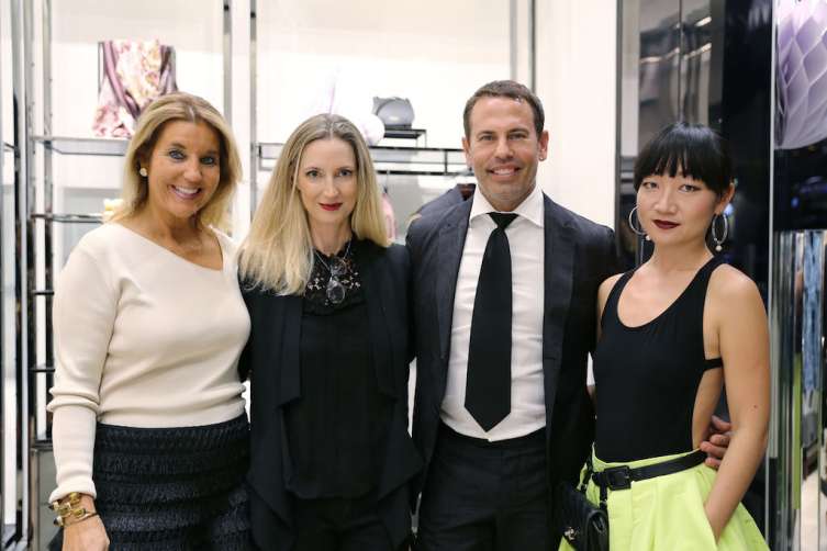 Host committee Tina Carlo, Hadley Henriette, Danny Jelaca, & Lexing Zhang at Burberry and MCB Fashion Experience