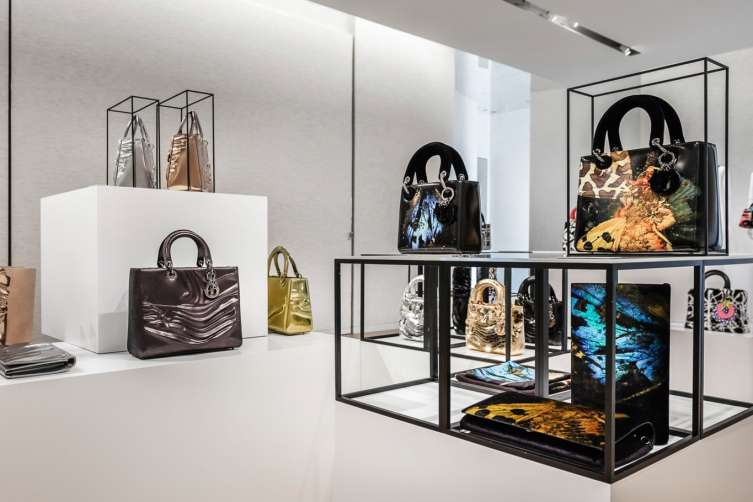 The Dior Lady Art range of bags premiered at the brand's boutique in Miami Design District. 