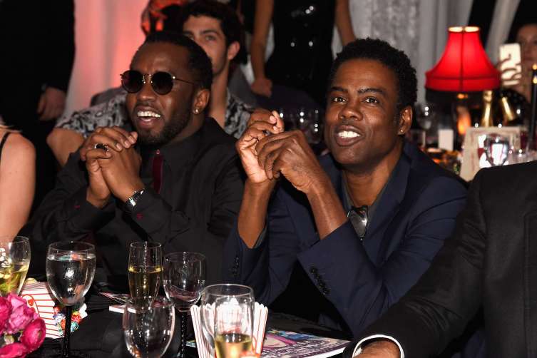 MIAMI BEACH, FL - DECEMBER 02: Sean "Diddy" Combs aka Puff Daddy (L) and Chris Rock attend An Evening of Music, Art, Mischief and Performance to benefit Raising Malawi presented by Madonna at Faena Forum on December 2, 2016 in Miami Beach, Florida. (Photo by Kevin Mazur/Getty Images for Bulgari)