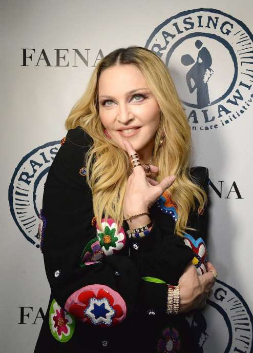 MIAMI BEACH, FL - DECEMBER 03: Madonna at her Evening of Music, Art, Mischief and Performance to Benefit Raising Malawi at Faena Forum on December 3, 2016 in Miami Beach, Florida. (Photo by Kevin Mazur/Getty Images for Bulgari)