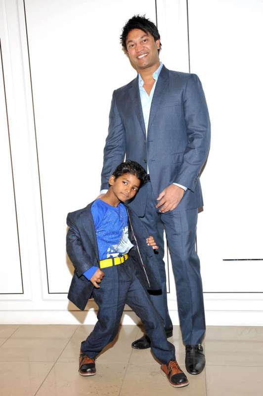 Actor Sunny Pawar (L) and writer Saroo Brierley 