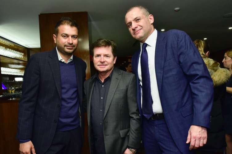 Kamal Hotchandani, Michael J. Fox, and Ronn Torossian
