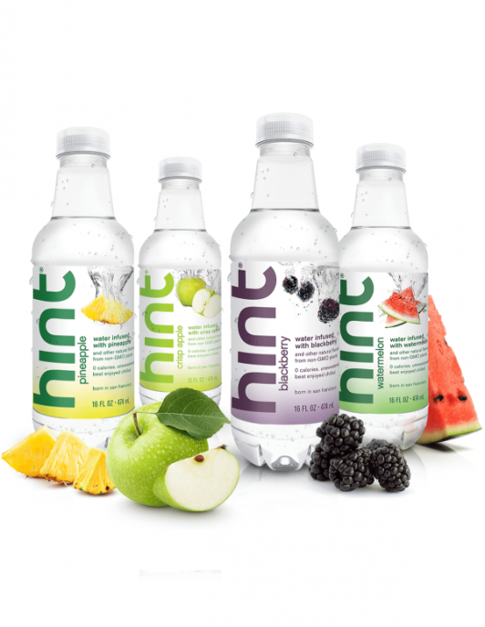 An assortment of Hint Water