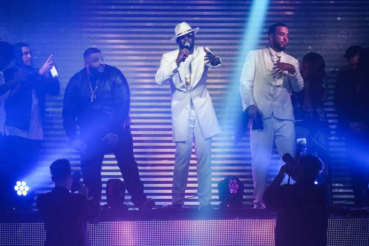 DJ Khaled, Diddy and French Montana perform at Tao. 