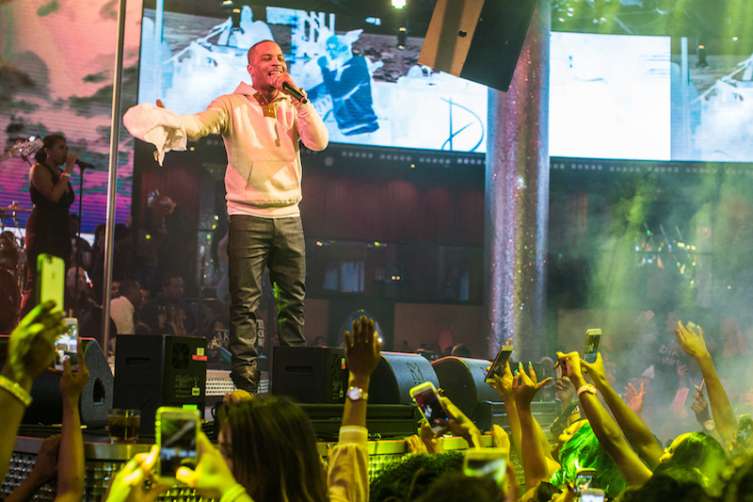 T.I. performs at Drai's. 