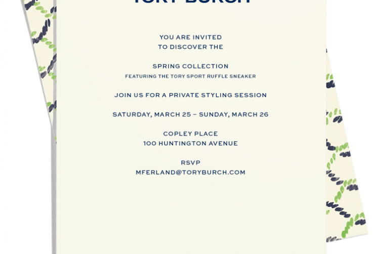 TORY BURCH INVITE
