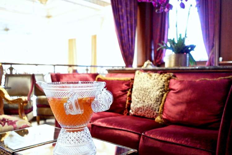 Champagne punch bowl at The Plaza Hotel.