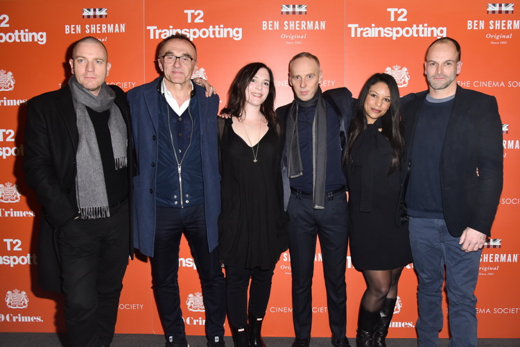 NEW YORK, NY - MARCH 14: Ewan McGregor, Danny Boyle, Ewen Bremner and Jonny Lee Miller attend TriStar Pictures & The Cinema Society Host a Screening of "T2 Trainspotting" at Landmark Sunshine Cinema on March 14, 2017 in New York City. (Photo by Jared Siskin/Patrick McMullan via Getty Images)