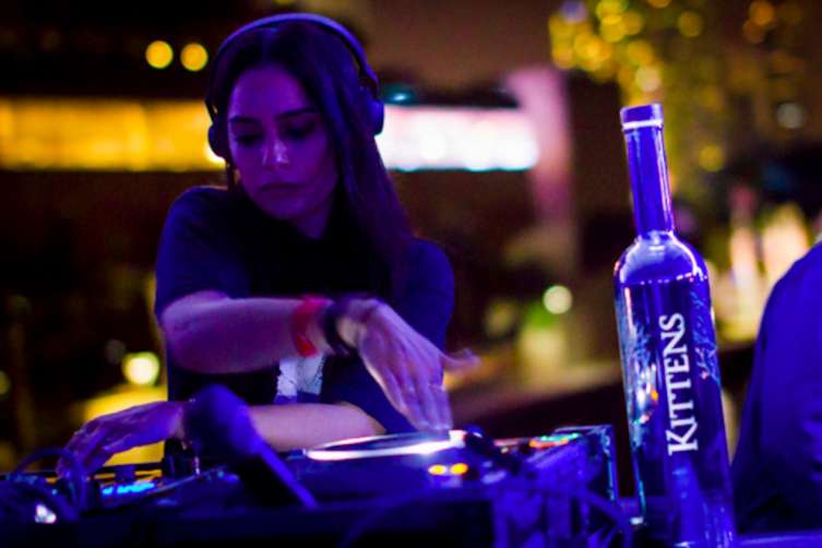DJ Kittens Celebrates with Belvedere Vodka at Belvedere x Noisey: Behind The Scene – Miami, during ULTRA 2017